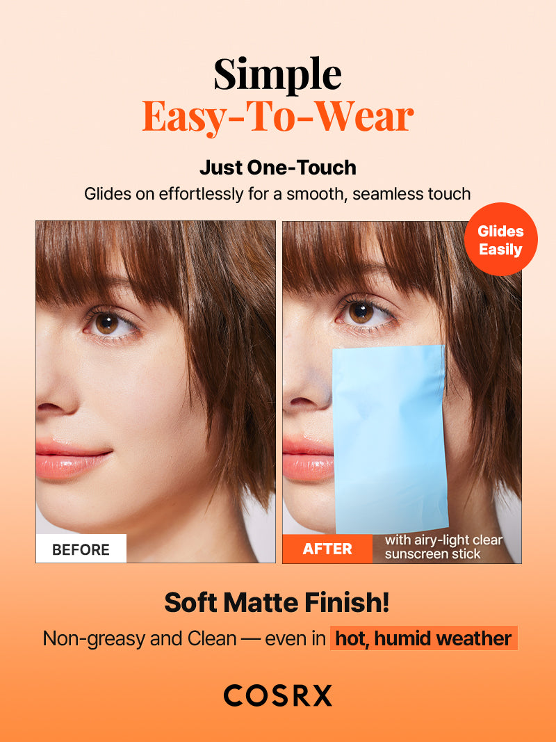 COSRX AIRY-LIGHT OIL CONTROL CLEAR SUNSCREEN STICK SPF 50 - Image 8