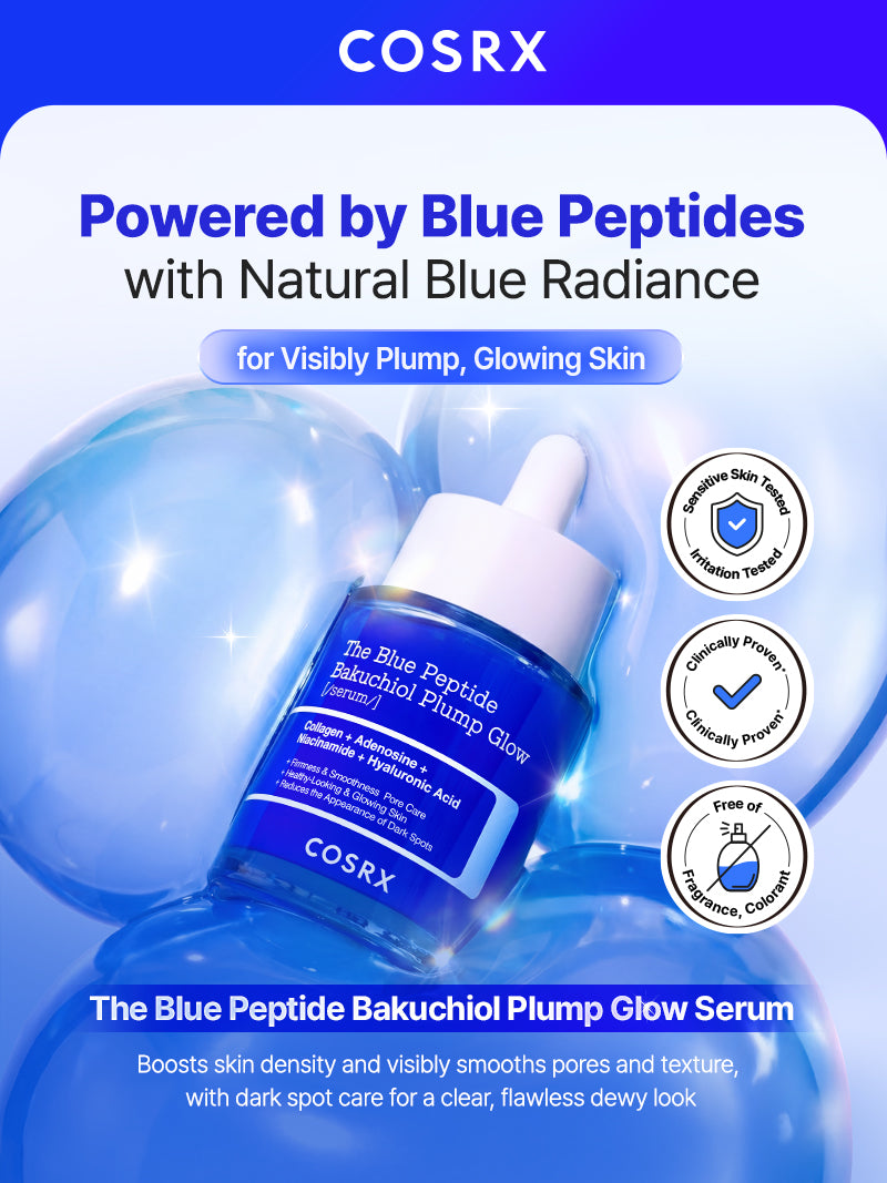 COSRX The Blue Peptide Bakuchiol Plump Glow Serum - Image 2